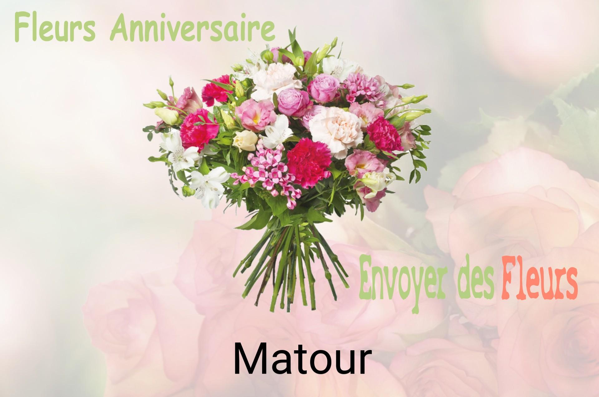 Bouquet de fleurs d’anniversaire livré à Matour