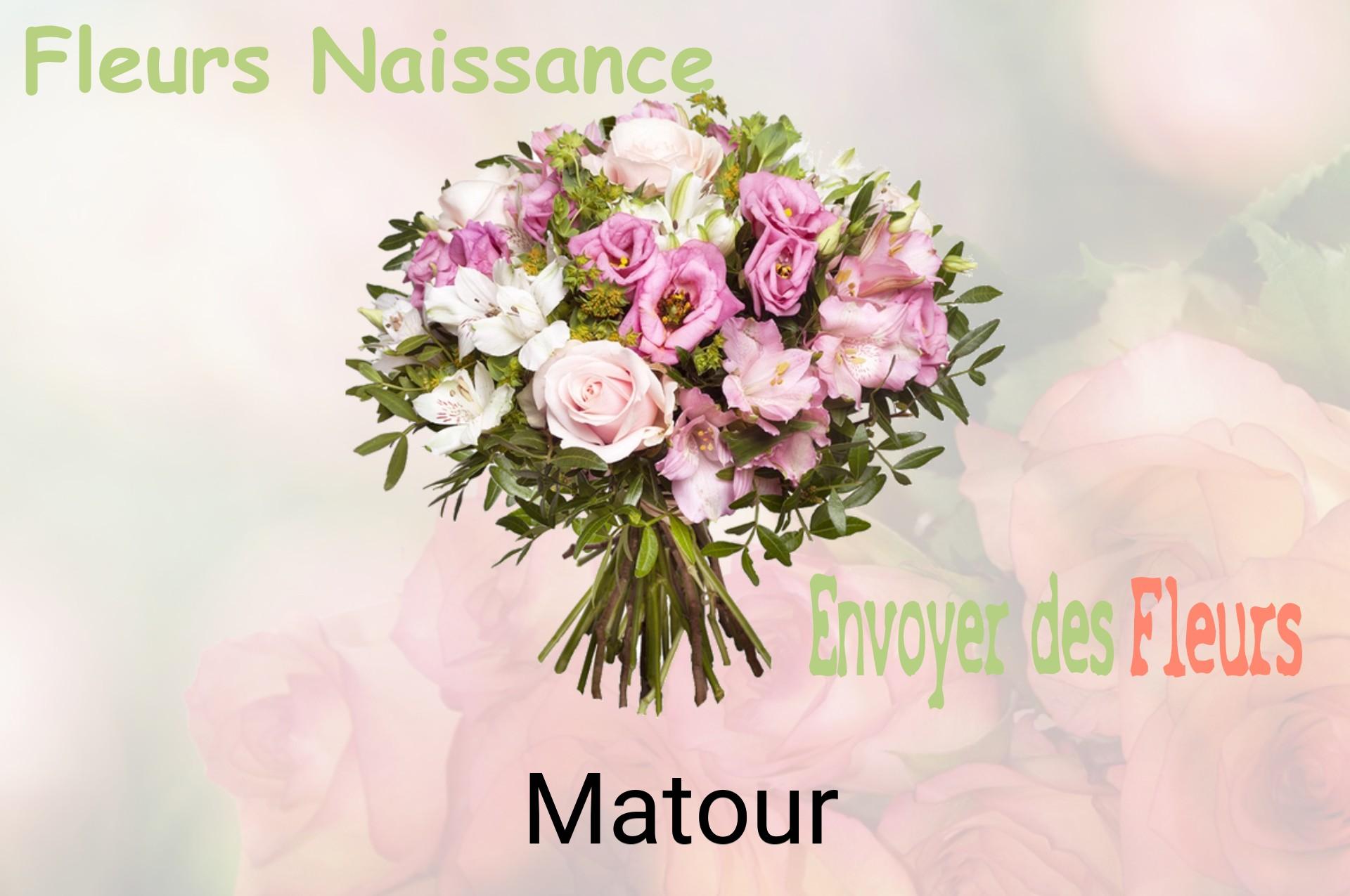 Bouquet de fleurs de naissance livré à Matour